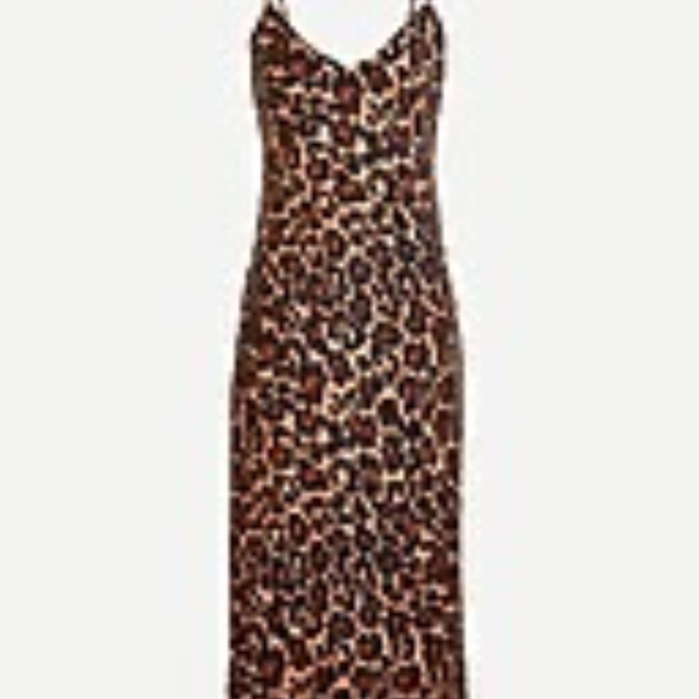 J Crew NWT leopard print slip dress, size 6